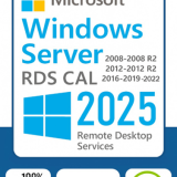 Licencia CAL RDS Windows Server Contrato VL Pack de 5 CALs – acceso remoto multiusuario, permanente, reinstalable y transferible.