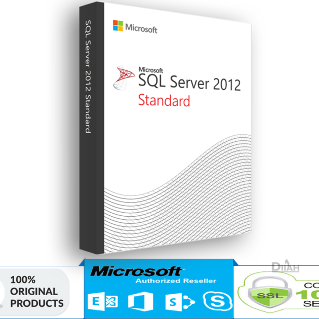 SQL Server 2012 Standard - 64 Bits 8 cores & CALs ilimitadas