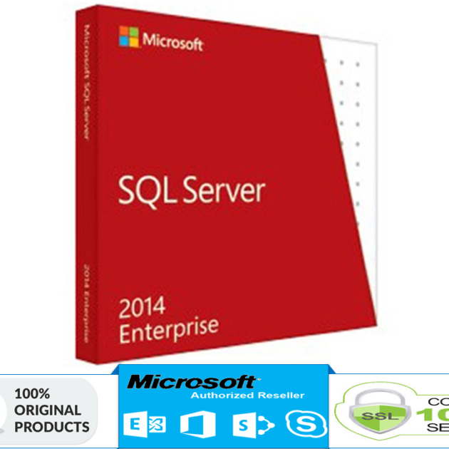 SQL Server 2014 Enterprise - 64 Bits 8 cores & CALs ilimitadas