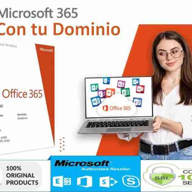 Office 365 Pro Plus 5 dispositivos – 1 Año (Vinculada a tu dominio)