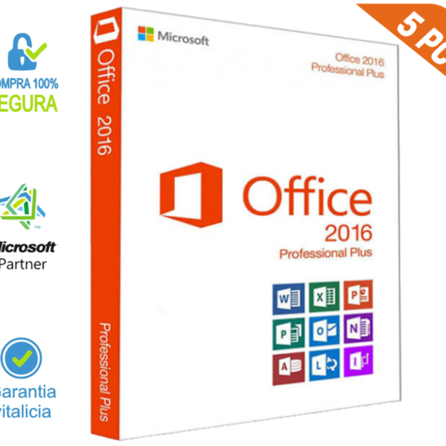 Office 2016 Pro Plus Licencia 5PC